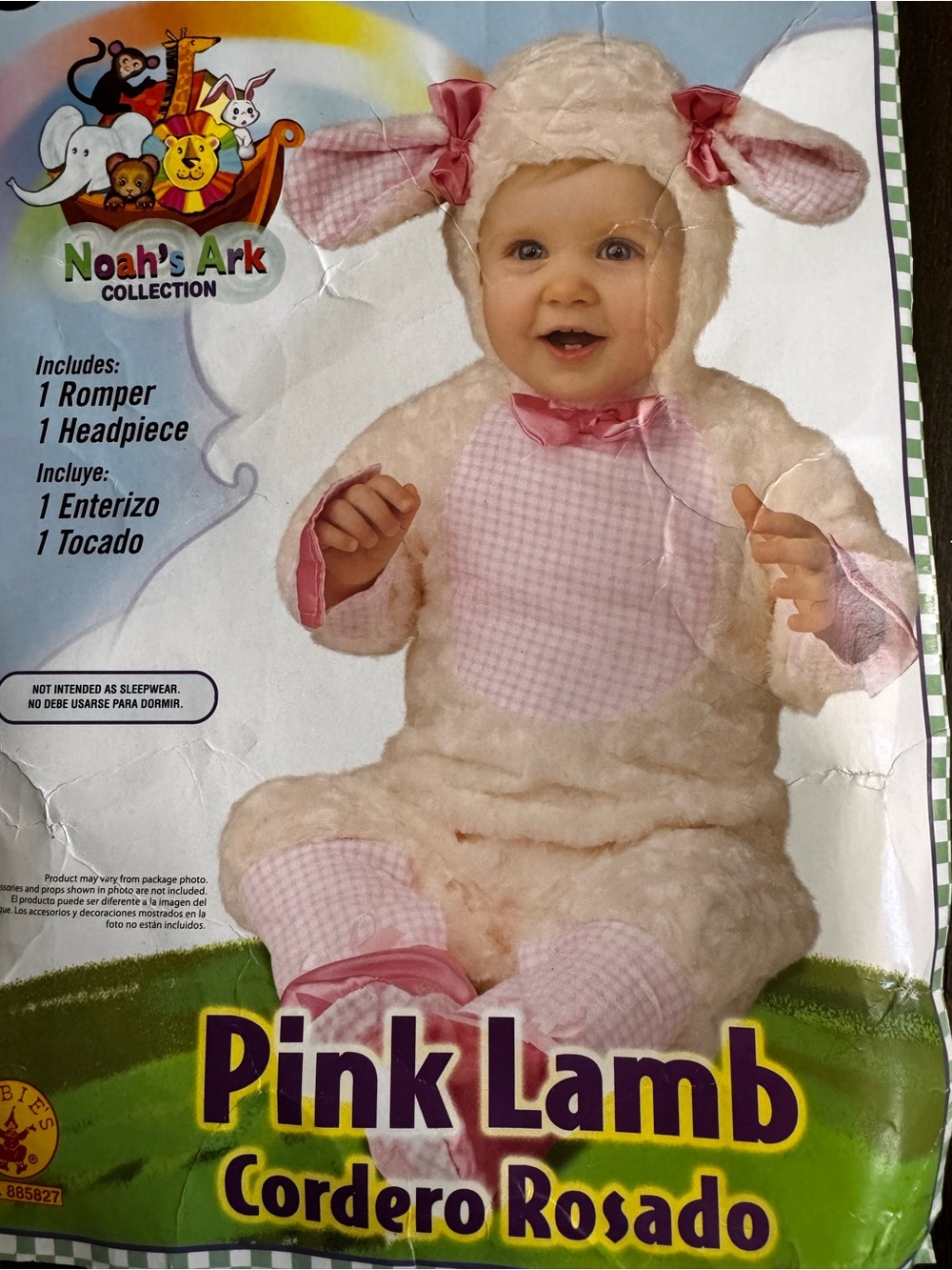 “Pink Lamb” Infant Lamb Costume - Pink/White) Noah’s Ark Collection